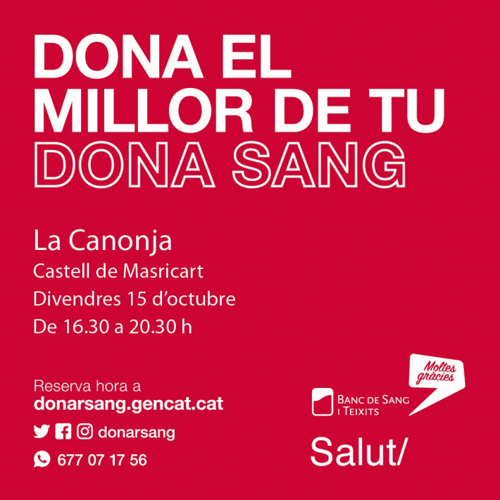 Dona el millor de tu: Dona sang