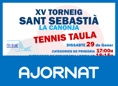 XV Torneig escolar de Tennis Taula Sant Sebastià