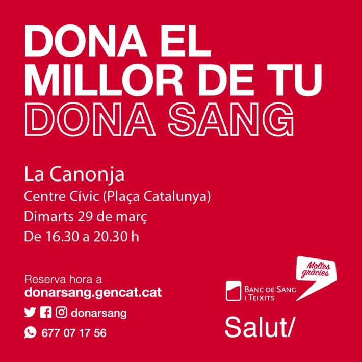 Dona el millor de tu: dona sang