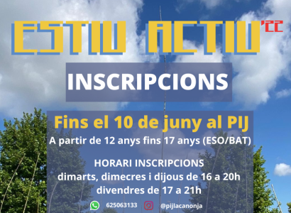 Inscripcions Estiu Actiu '22