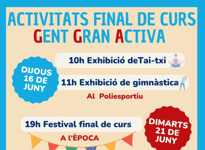 Final de curs Gent Gran Activa: Exhibició taitxí i gimnàstica