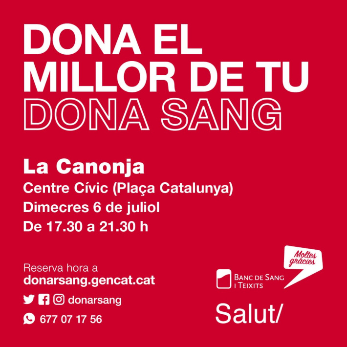 Dona el millor de tu: dona sang