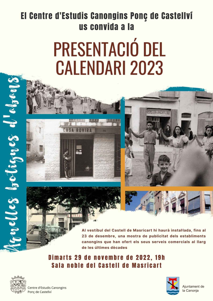 Presentació del calendari 2023 editat pel Centre d'Estudis Canongins