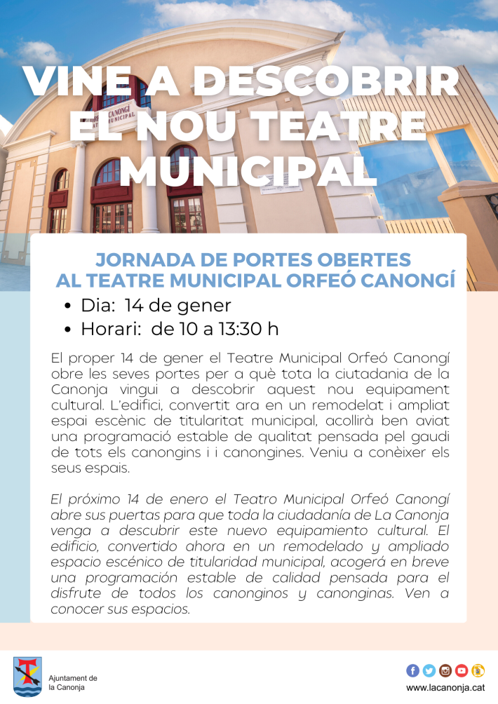 Jornada de portes obertes al Teatre Municipal - Orfeó Canongí