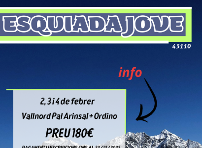 Inscripcions per a l'ESQUIADA JOVE 2024