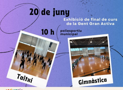 Exhibició de final de curs de la Gent Gran Activa: taitxí i gimnàstica