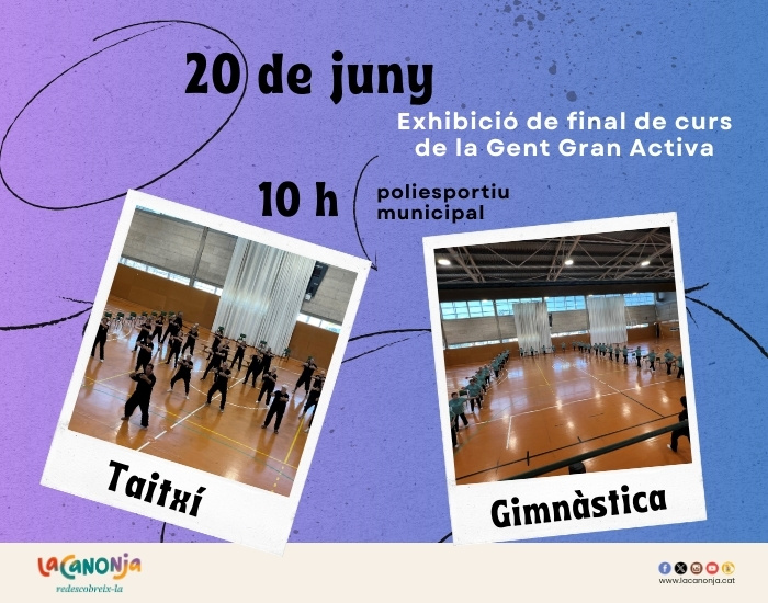 Exhibició de final de curs de la Gent Gran Activa: taitxí i gimnàstica