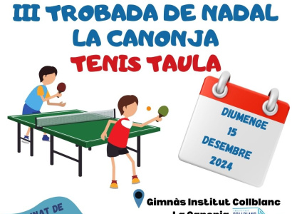 Tercera Trobada de Nadal de Tenis Taula de l’Institut Collblanc