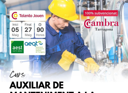 Inscripcions curs: "Auxiliar de manteniment a la indústria química"