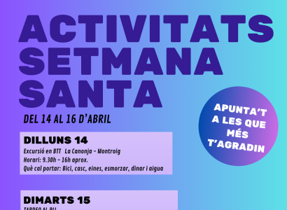 Activitats Setmana Santa Jove