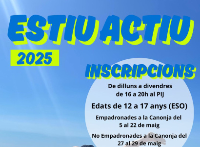 Estiu Actiu'25: inscripcions