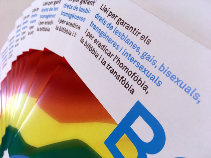 Presentació del llibret de lectura fàcil de la Llei 11/2014 per garantir els drets de lesbianes, gais, bisexuals, transgèneres i intersexuals i per eradicar l'homofòbia, la bifòbia i la transfòbia