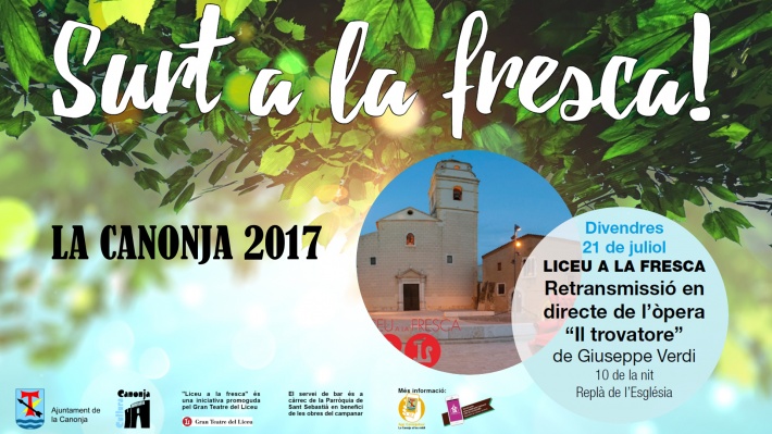 Surt a la Fresca: Liceu a la Fresca, retransmissió en directe "Il trovatore”, de Giuseppe Verdi