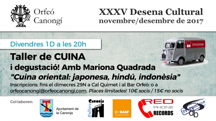 XXXV Desena Cultural. Taller de cuina i degustació amb Mariona Quadrada