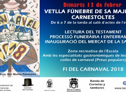 Vetlla fúnebre de Sa Majestat Carnestoltes i l'enterrament de la sardina