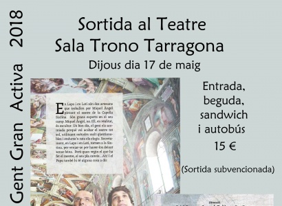 Sortida al teatre: "Al sostre" de Nigel Planer a la Sala Trono