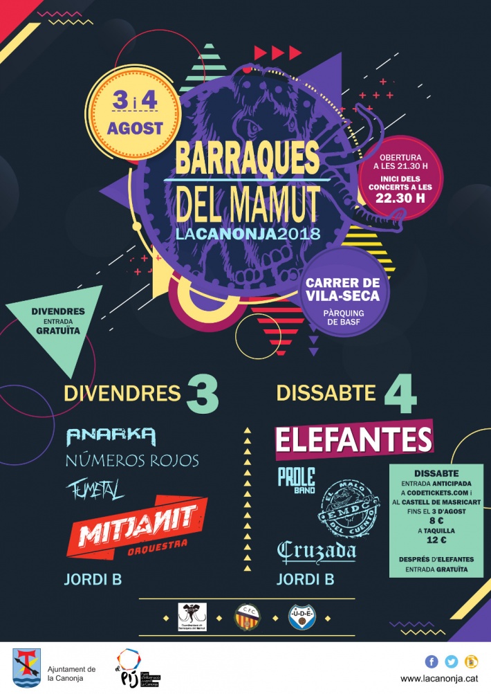 Barraques del Mamut amb la Mitjanit