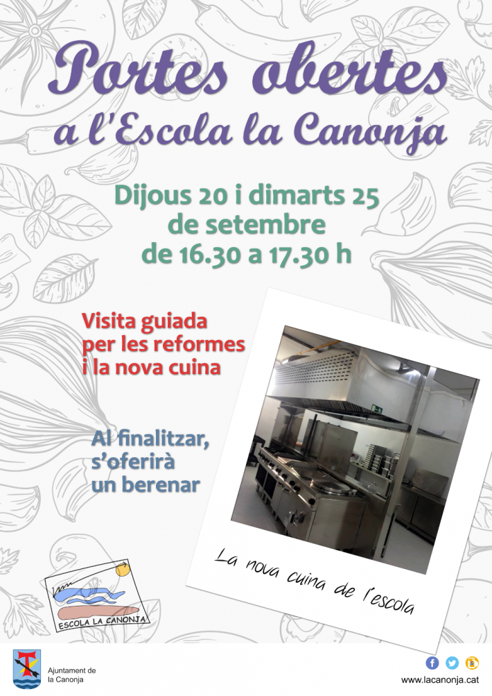Portes obertes a l'Escola de la Canonja per veure les reformes fetes i la nova cuina