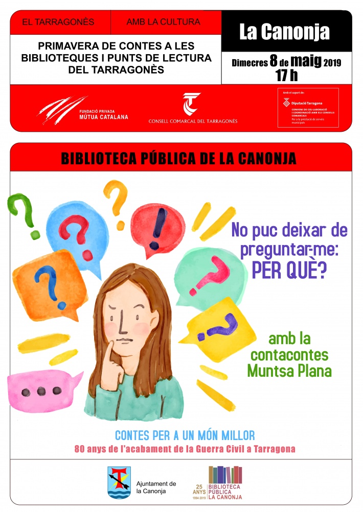 Primavera de Contes: "No puc deixar de preguntar-me: PER QUÈ?" amb Muntsa Plana