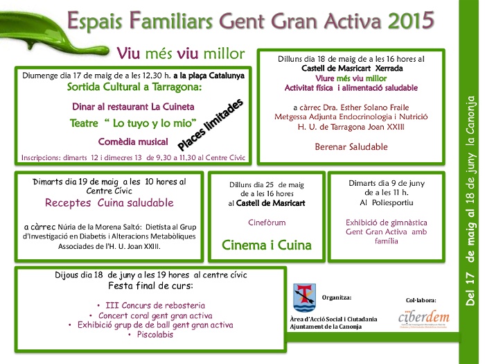 Sortida cultural a Tarragona. Espais Familiars Gent Gran Activa 2015