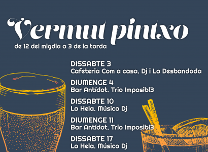 Vermut Pintxo 11 AGOST -  CANCEL·LAT PER CAUSES ALIENES A L’AJUNTAMENT, COMUNICADES PER L’ESTABLIMENT.