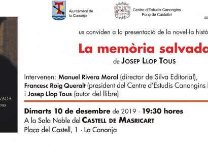 Presentació de la novel·la històrica "La memòria salvada" de Josep Llop Tous