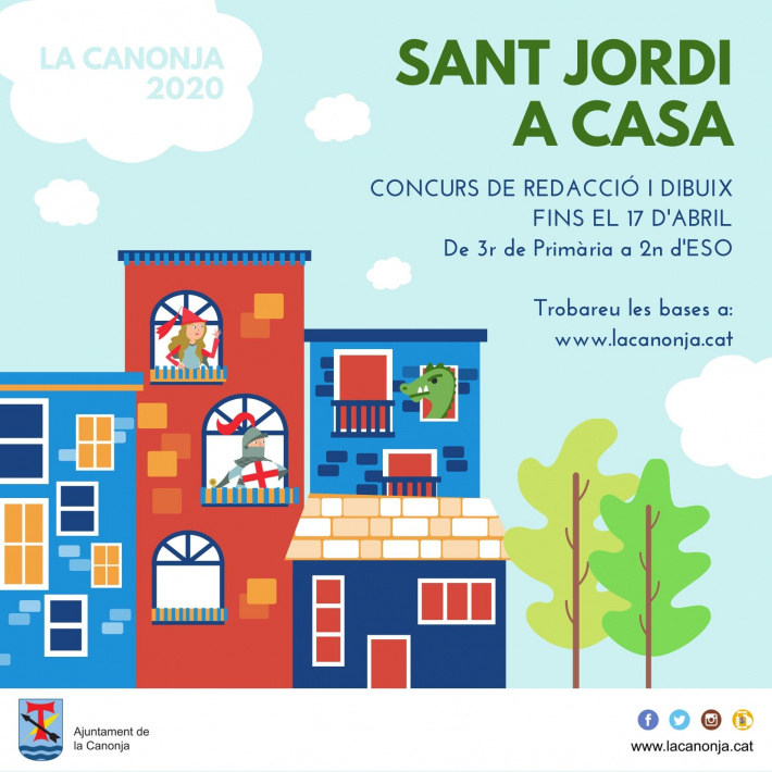 Concurs de redacció i dibuix "Sant Jordi a casa"