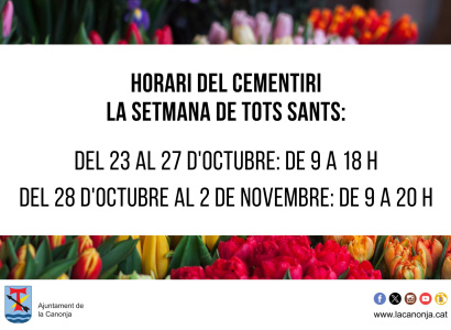 Horari del cementiri per Tots Sants