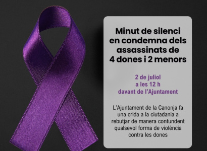 Minut de silenci en condemna dels assassinats de 4 dones i 2 menors