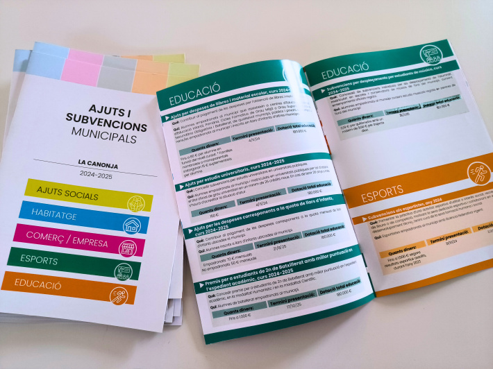 L'Ajuntament reparteix una guia pràctica dels ajuts i subvencions municipals