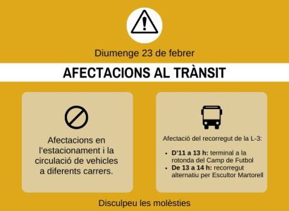 23 de febrer: Afectacions al trànsit amb motiu de l'arribada del Carnestoltes