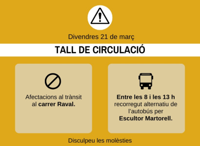 Afectacions al trànsit pel dia 21 de març