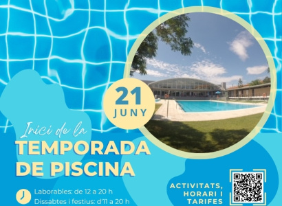 El 21 de juny comença la temporada de piscina