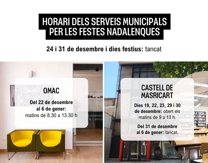 HORARIS DE NADAL SERVEIS MUNICIPALS