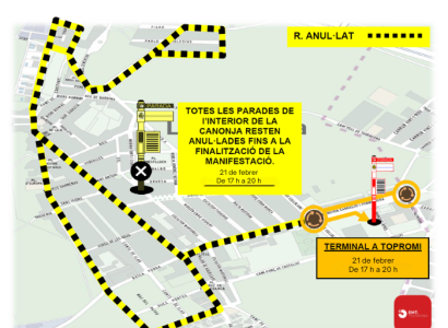 21 de febrer, de 17 a 20 h, &uacute;ltima parada de l'autob&uacute;s de l'EMT: TOPROMI
