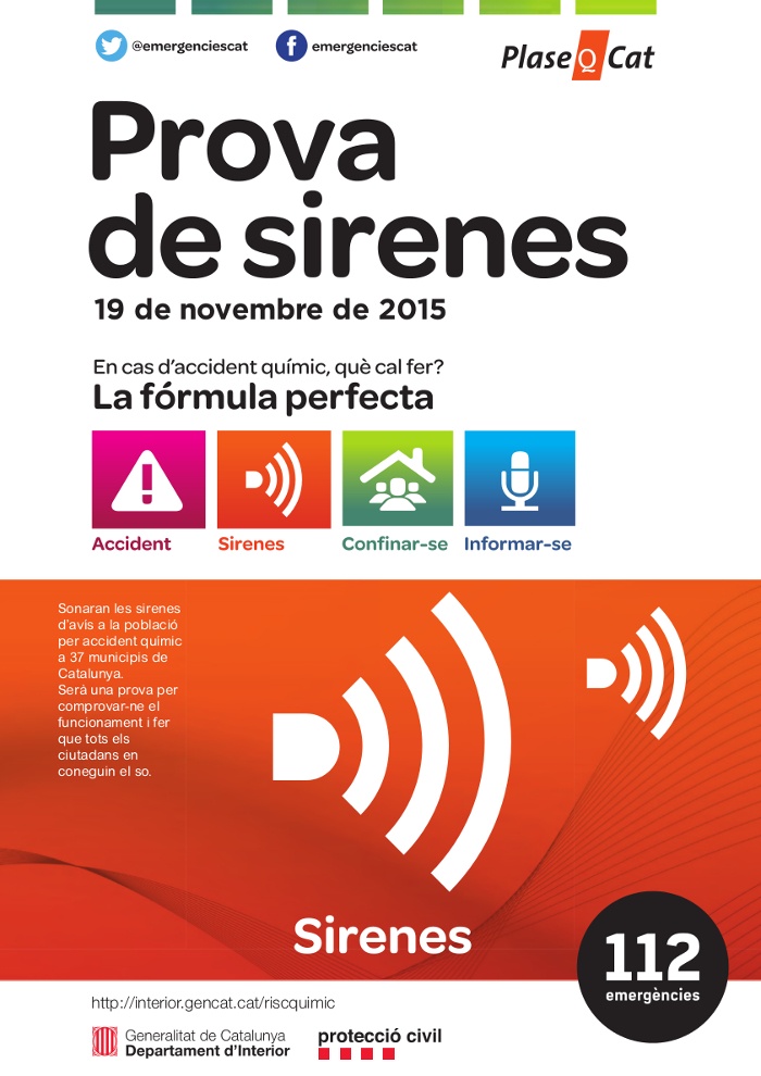Prova de sirenes: 19 de novembre de 2015