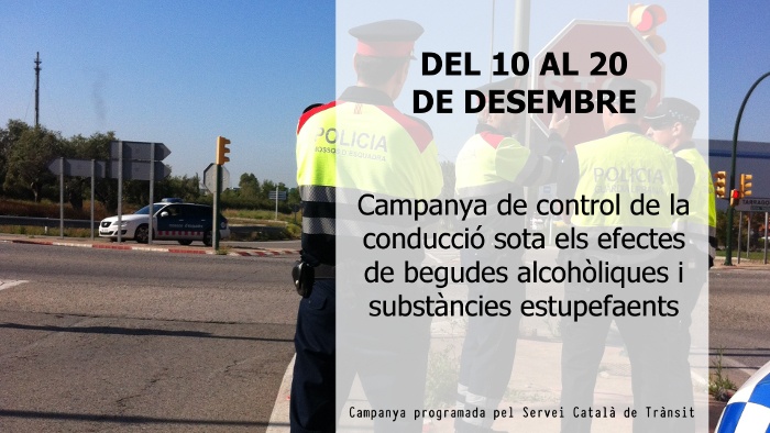 Del 10 al 20 de desembre: Campanya de control i vigilància