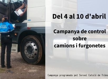 Del 4 al 10 d'abril: Campanya de control i vigilància