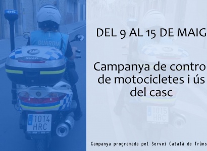 Del 9 al 15 de maig: Campanya de control i vigilància