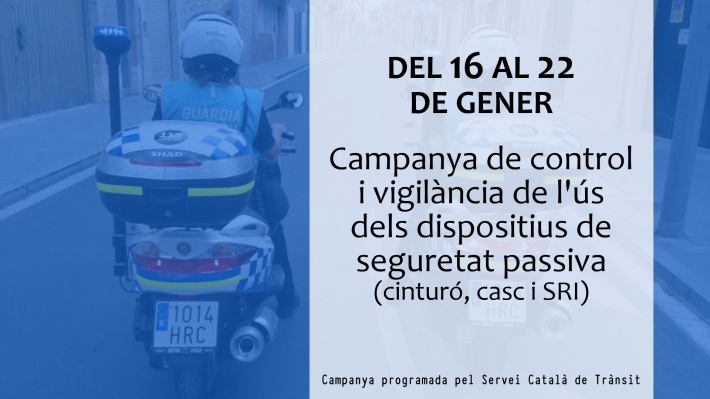 Del 16 al 22 de gener: Campanya de control i vigilància