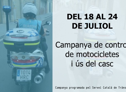 Del 18 al 24 de juliol: Campanya de control i vigilància