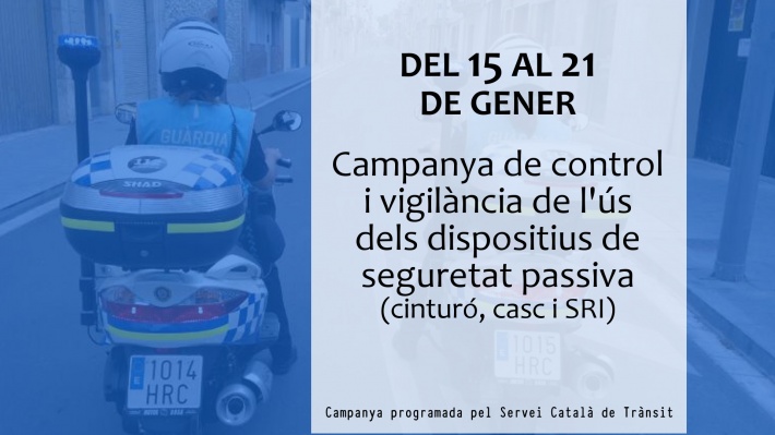 Del 15 al 21 de gener: Campanya de control i vigilància
