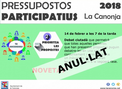 La sessió de priorització de propostes queda anulada