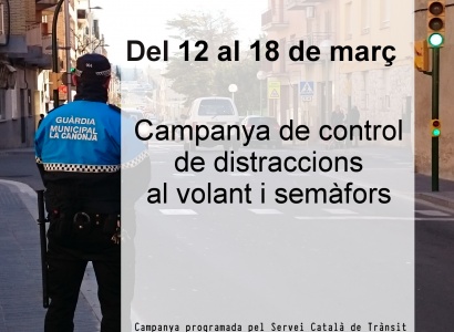 Campanya de control de les distraccions al volant i semàfors