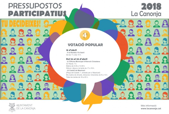 Comença el procés de votacions dels Pressupostos Participatius 2018