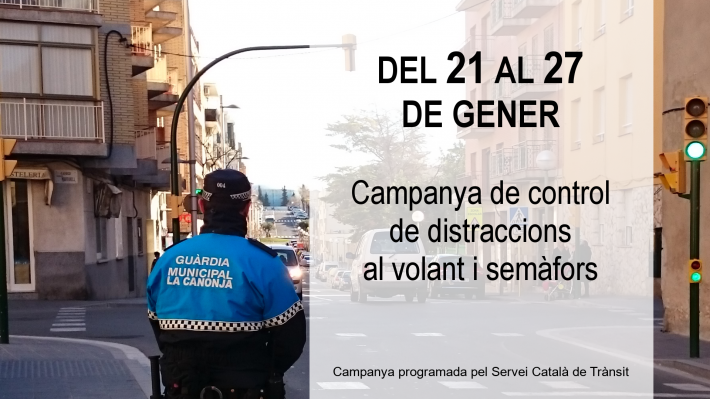 Campanya de control de les distraccions al volant i semàfors