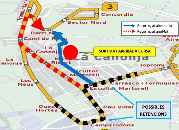 16 de febrer: Afectacions al trànsit amb motiu de la Challenge ciclista