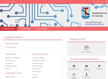 La seu electrònica de la Canonja en funcionament