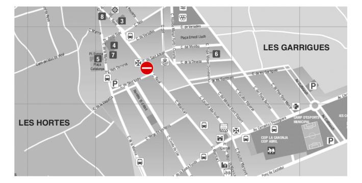 21 d'agost: Afectacions al trànsit i al recorregut del autobús amb motiu de la retirada de la vela al carrer Raval