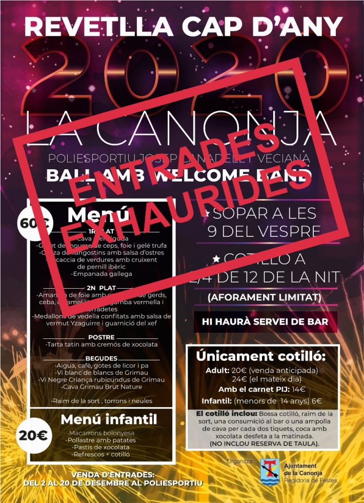 Dilluns es posen a la venda les entrades per la Revetlla de Cap d'Any al poliesportiu